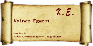 Kaincz Egmont névjegykártya